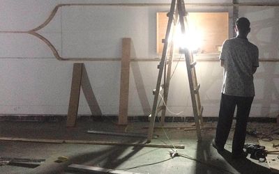 企業展廳施工現場