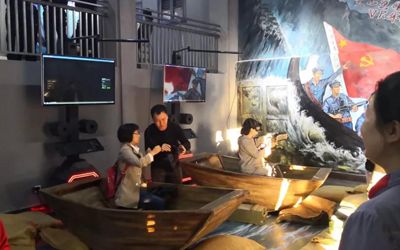 各領導體驗VR虛擬射擊項目